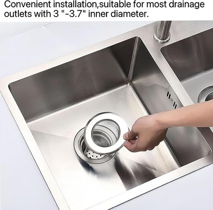 2PCS Kitchen Sink Drain Strainer, Stainless Steel Mesh Sink Strainer, Kitchen