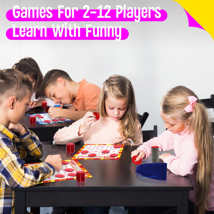 SpriteGru Sight Word Bingo Game, 120 Sight Words Learn to Read Level 1 & Level 2 Bingo Board Game Dolch's & Fry's Words Lists for Kindergarten and Preschool Kids 4-8, Perfect for Classroom & at Home