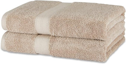 Amazon Basics Fade-Resistant 100% Cotton Bath Towel, Machine Washable
