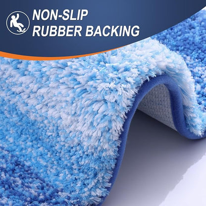 OLANLY Large Bathroom Rugs Mat 44x32, Extra Soft Absorbent Microfiber Bath Rugs, Rubber Backing, Quick Dry, Washable Bath Mats for Bathroom, Tub and Shower, Home Decor Accessories, Light Royal Blue