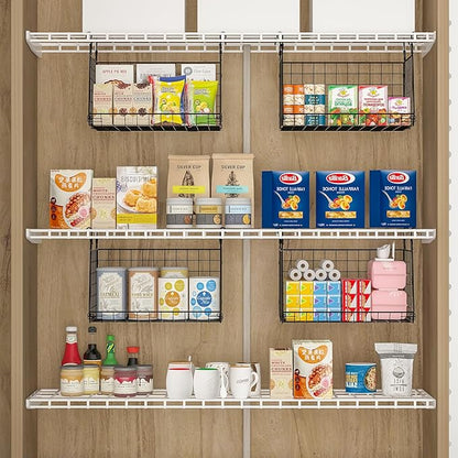 3-Pack Hanging Laundry Room Organizaton：Foldable Laundry Basket Wire Basket