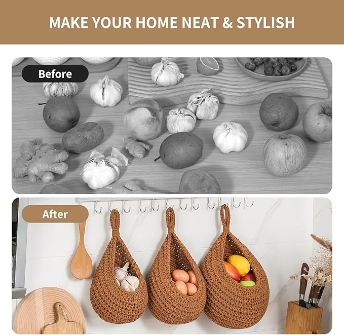 Boho Wall Hanging Fruit Baskets