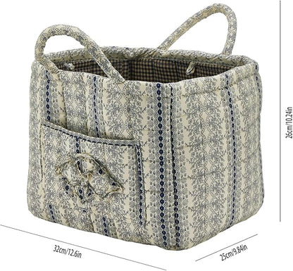 Quilted Fabric Storage Basket