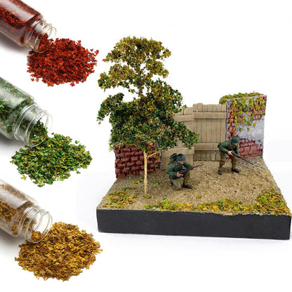 Spriplant Realistic Miniature Leaves Simulation Leaves for DIY Mini Model Railway Fairy Garden Architecture Diorama Scenery Landscape Layout Christmas Thanksgiving Village Accessories, Pack of 5
