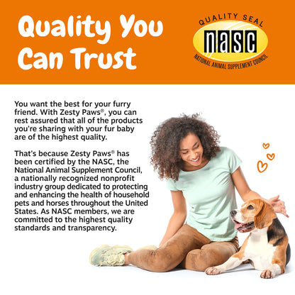 Zesty Paws Senior Dog Multivitamin Treats - Glucosamine for Dogs + Digestive Enzymes & Probiotics - Grain Free Dog Vitamins and Supplements for Skin & Coat + Immune Health Beef - Advanced - 90ct