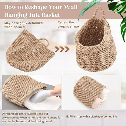 Honeydak Boho Decor Hanging Wall Baskets