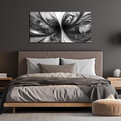 TYTAUPT Black and White Pictures for Wall Abstract Art Wall Decor for Living Room Bedroom Office Wall Art 24 x 48 Inch