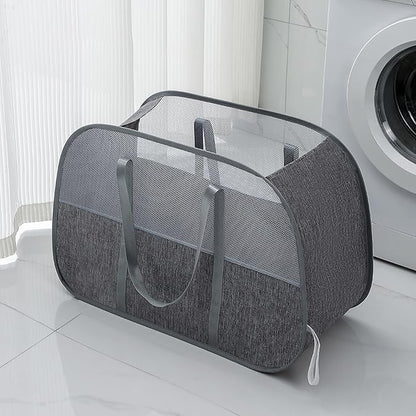 95L Collapsible Laundry Basket, Foldable Pop-Up Hamper