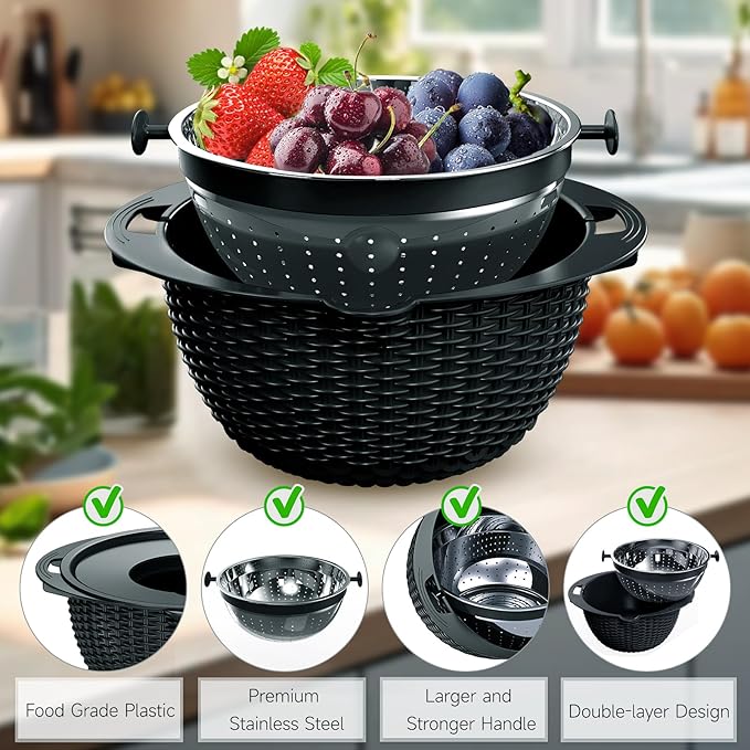 4-1 Colander with Bowl Set
