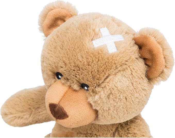 TRIXIE Be Eco Eddy The Teddy Plush Dog Toy for All Dogs, 9" Fun and Cuddly Squeaky Dog Toy, 98% Recycle Material