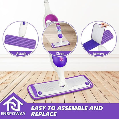 Reusable Mop Refills Pads for Swiffer PowerMop, 4 Pack Power Mop Refill Pads