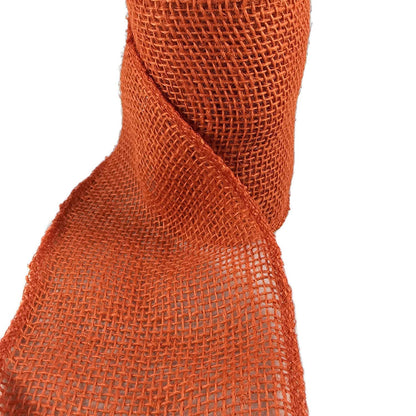 Orange Burlap Craft Ribbon Roll 5.5 in X 15 Ft