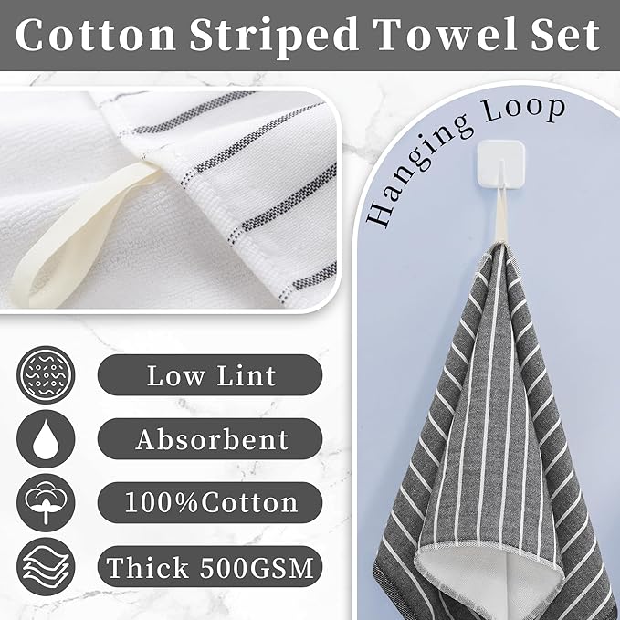4-Pack Premium Cotton Hand Towels