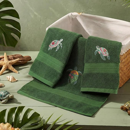 3 Pack Hibiscus Sea Turtle Beach Hand Towels