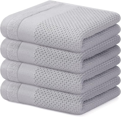 Homaxy 100% Cotton Waffle Weave Kitchen Towels, 13 x 28 Inches Super Absorbent