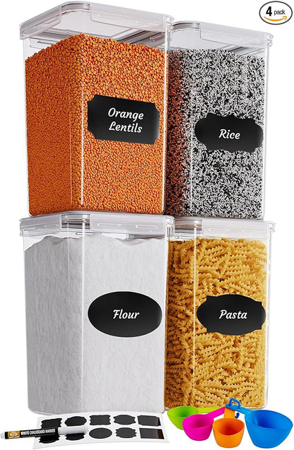 Chef's Path Extra Large Tall Airtight Food Storage Containers, Airtight Food