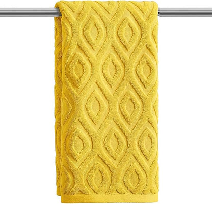 Artoid Mode 1 Pc Yellow 3D Diamond Grid Jacquard Hand Towels