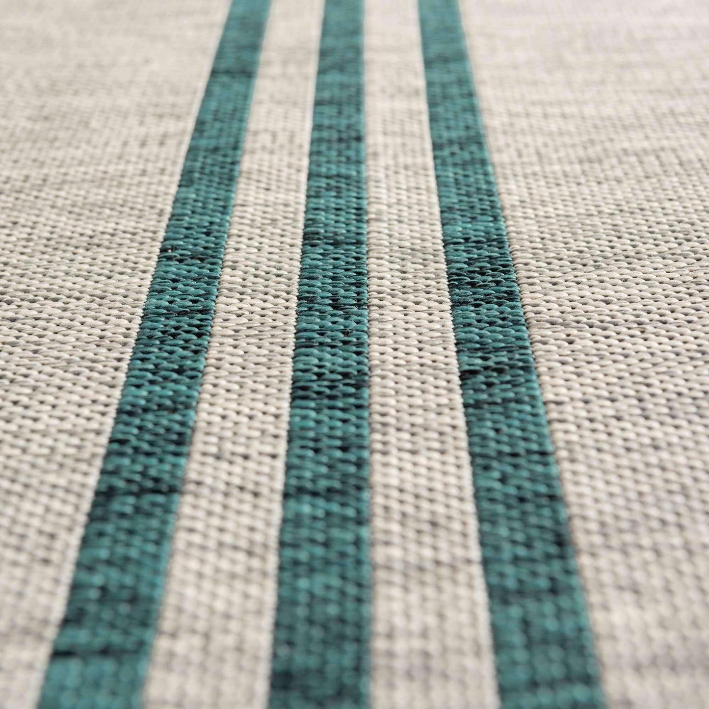 Unique Loom Outdoor Collection Area Rug - Anguilla (4' x 6' Rectangle, Light Gray/ Teal)
