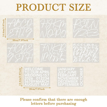 Marspark 8 Sheet Personalized Wedding Mirror Decal Sign Custom Welcome to Our Wedding Mirror Decal UV DTF Transfer Letter Sticker DIY Customized Bride Groom Name Letter for Bridal Shower(White)