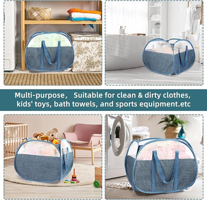 Durable Collapsible Laundry Basket, 90L Clothes Hampers