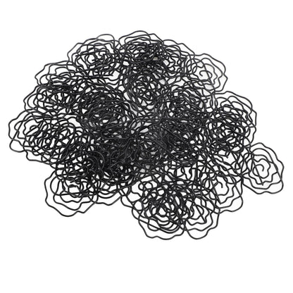 Paperclips Set, Metal Decorative Exquisite 50pcs Flower Paper Clips Cute for Office for Scrapbooking (Black)