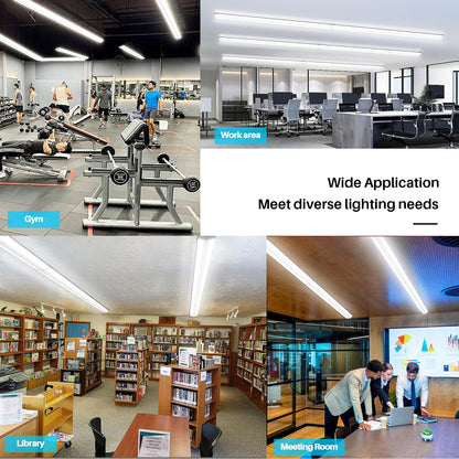 ANTLUX 8FT LED Shop Light, Ultra Slim LED Wraparounds 110W [6-lamp T8 Fluorescent Equiv.], 12500LM, 5000K, Commercial 8 Foot Strip Light, Flush Mount Garage Office Warehouse Ceiling Lighting, 6 Pack