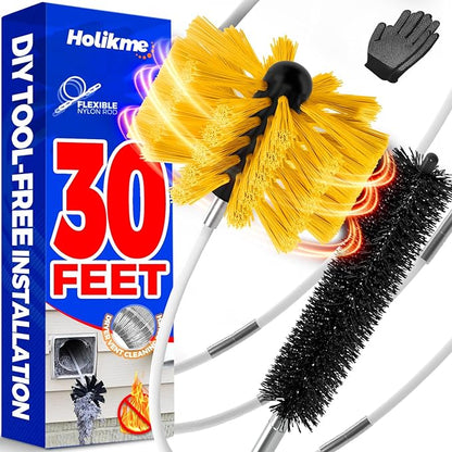 Holikme 30 Feet Dryer Vent Cleaner Kit, Flexible Lint Brush