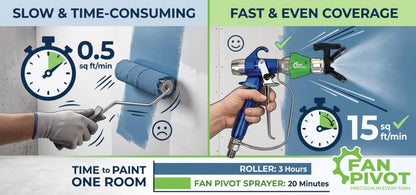 Fan Pivot Airless Spray Gun Accessory, 7/8" Thread, Fits Most Standard Spray Guns Including: Graco, Wagner, Titan, TriTech, and Other Variations.