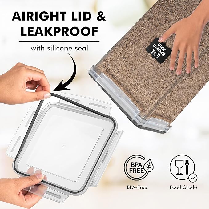WHITE FEATHER SUPPLIES 2 PC Large Food Storage Containers