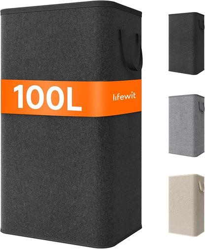 Lifewit 100L Large Tall Laundry Hamper, Collapsible Laundry Basket