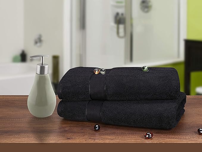 GLAMBURG 700 GSM Premium Cotton 2-Pack Oversized Extra Large Bath Sheet Set