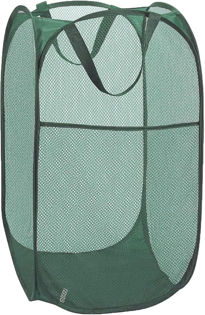 Pop Up Laundry Basket, Collapsible Mesh Laundry Hamper, Vertical Popup Hamper