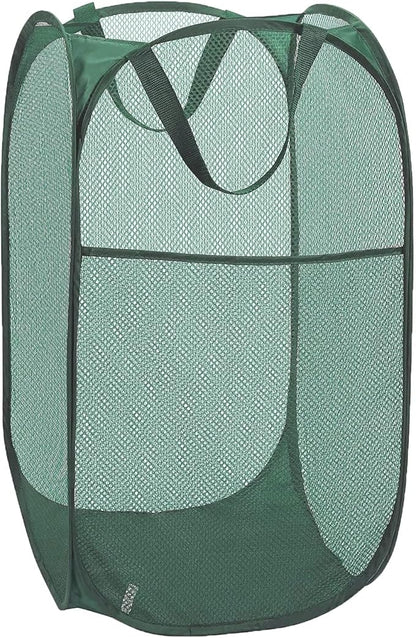 Pop Up Laundry Basket, Collapsible Mesh Laundry Hamper, Vertical Popup Hamper