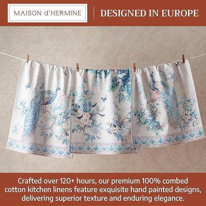 Maison d' Hermine Kitchen Towel 100% Combed Cotton Premium Set of 3