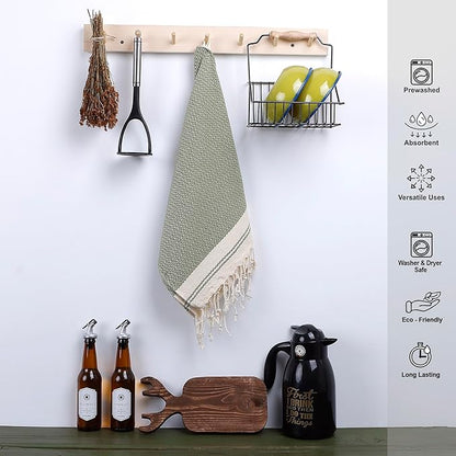 Evelynen Turkish Hand Towels for Bathroom & Kitchen Towels Decorative Set of 2