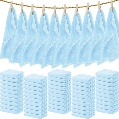 Newwiee 100 Count Washcloths Quick Drying Bathroom Wash Clothes 12 x 12 Inch