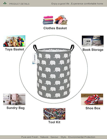Round waterproof laundry basket, foldable storage basket, laundry Hampers