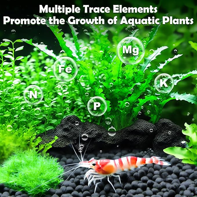6.6Ib Aquarium Soil Water Grass Mud Fish Tank Aquascaping Aquarium Substrate Soil for Plants and Shrimps,No Need to Wash and No Muddy Water (6.6 Pounds, Aquarium Soil)