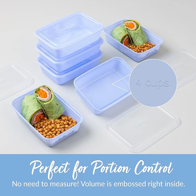 Bentgo Prep - 20-Piece 1-Compartment Reusable Meal Prep Containers