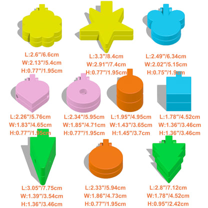 Hokkieam 10 PCS Cake Pop Molds Shapes Press Set, Plastic Cake Pop Mold Press with Multiple Shapes, Cake Pop Tools for Baking, Parties, Weddings, Birthdays & Celebrations