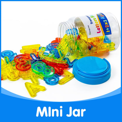 Odoorgames 66 Pcs Translucent Letters and Numbers – Light Table Toys, Manipulatives and Accessories for Enhanced Learning & Fun