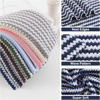 Homaxy 18 Pack Kitchen Dish Cloths, Ultra Soft and Absorbent Dish Towels