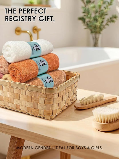 HIPHOP PANDA Baby Washcloths, Rayon Made from Bamboo