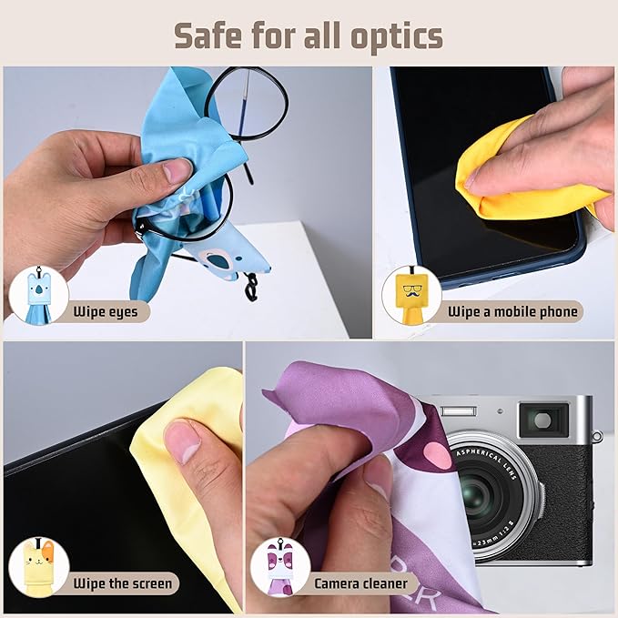 SEIBER Glasses Cleaning Cloth, Microfiber Cleaning Cloths, Eyeglasses Clean