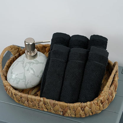 Tens Towels Pack of 24 Washcloths, 12 x 12 Inches, Lighter Weight, Quick to Dry