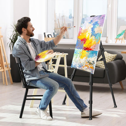 Easel Stand for Sign, Hemndic 66" Easels Stand for Painting Heavy Duty, Portable Travel Easel for Display (2 Pack)
