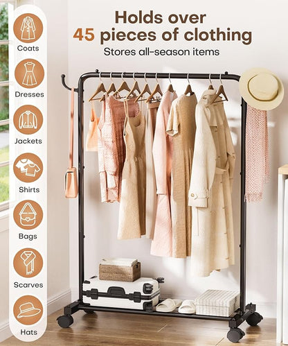 Homde Rolling Clothes Rack