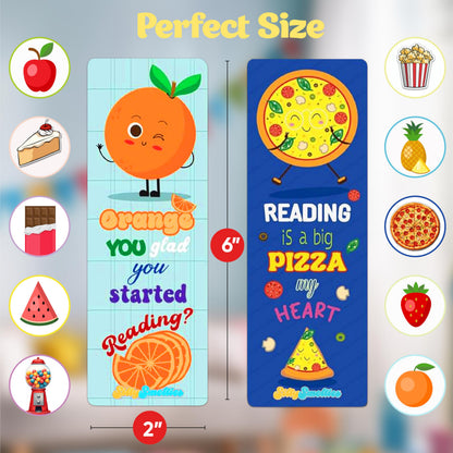 SillySmellies Large Sized Scratch and Sniff Scented Bookmarks, 10 Styles – Fun Smelly Bookmarks for Kids, Teachers, Reading Rewards, Classroom Incentives, & Party Favors (Teacher Pack, 60 Pieces)