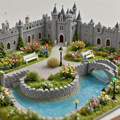 gdeplok 270 Pcs Static Grass & Miniature Flower Clusters Kit for Model Railway Scenery, Train Layouts, Diorama Bases, Wargaming and DIY Miniature Landscapes