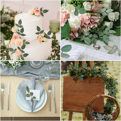 Fabbay 200 Pcs Real Dried Pressed Green Leaves Natural Rose Flower Dried Leaves Plant Greenery for Resin Art Arrangements Home Wedding Bouquets DIY Crafts Decors Card Scrapbooking